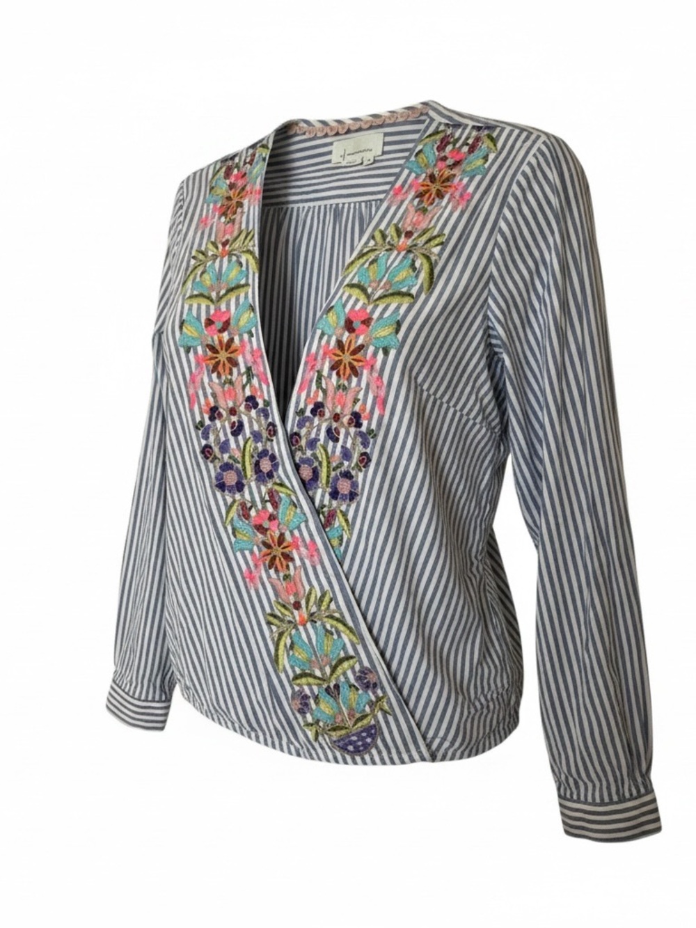 Anthropologie Embroidered Cotton Top